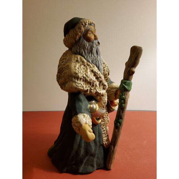 Irish Woodland Santa Figurine 10 1/2" Tall - Picture 2 of 4